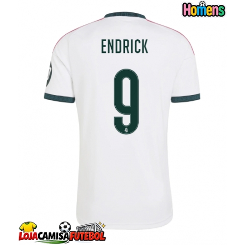 Camisa de Futebol Real Madrid Endrick #9 Equipamento Principal 2026-27 Manga Curta